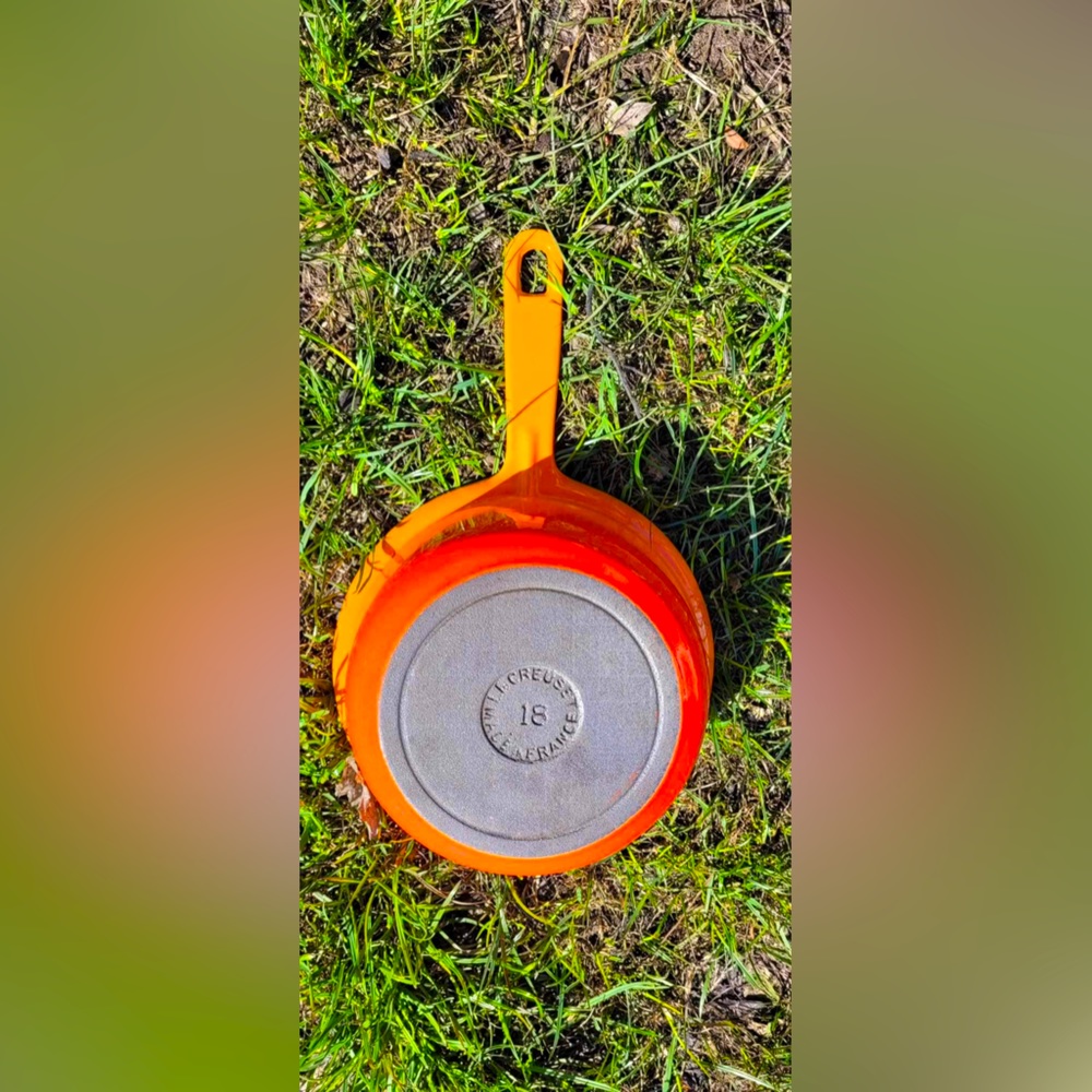 Cousances 18 Le Creuset Cast Iron Saucepan Sauté Pan Flame Orange
